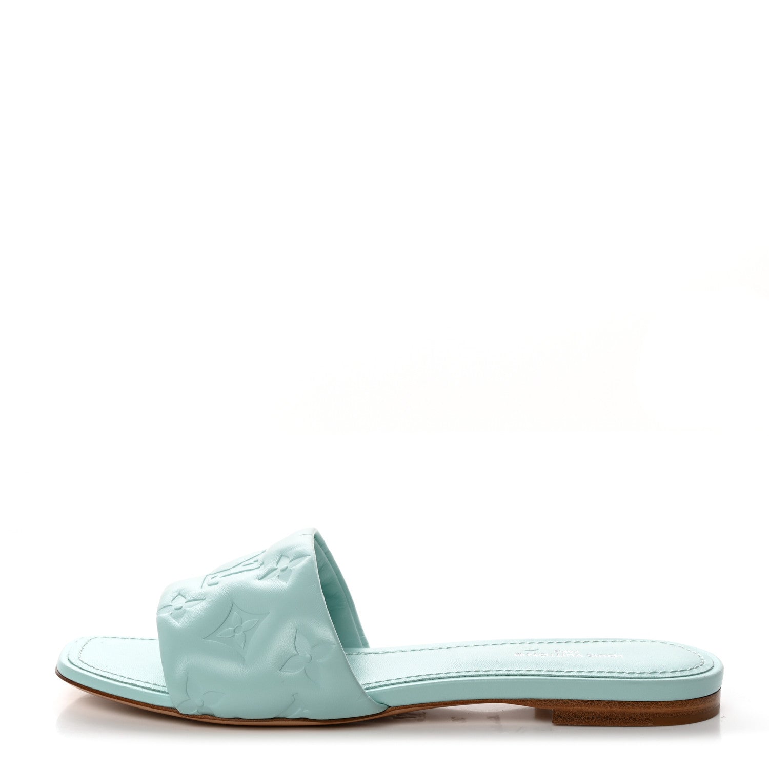 Louis Vuitton Lambskin Embossed Monogram Revival Flat Mules 36 1 of 9