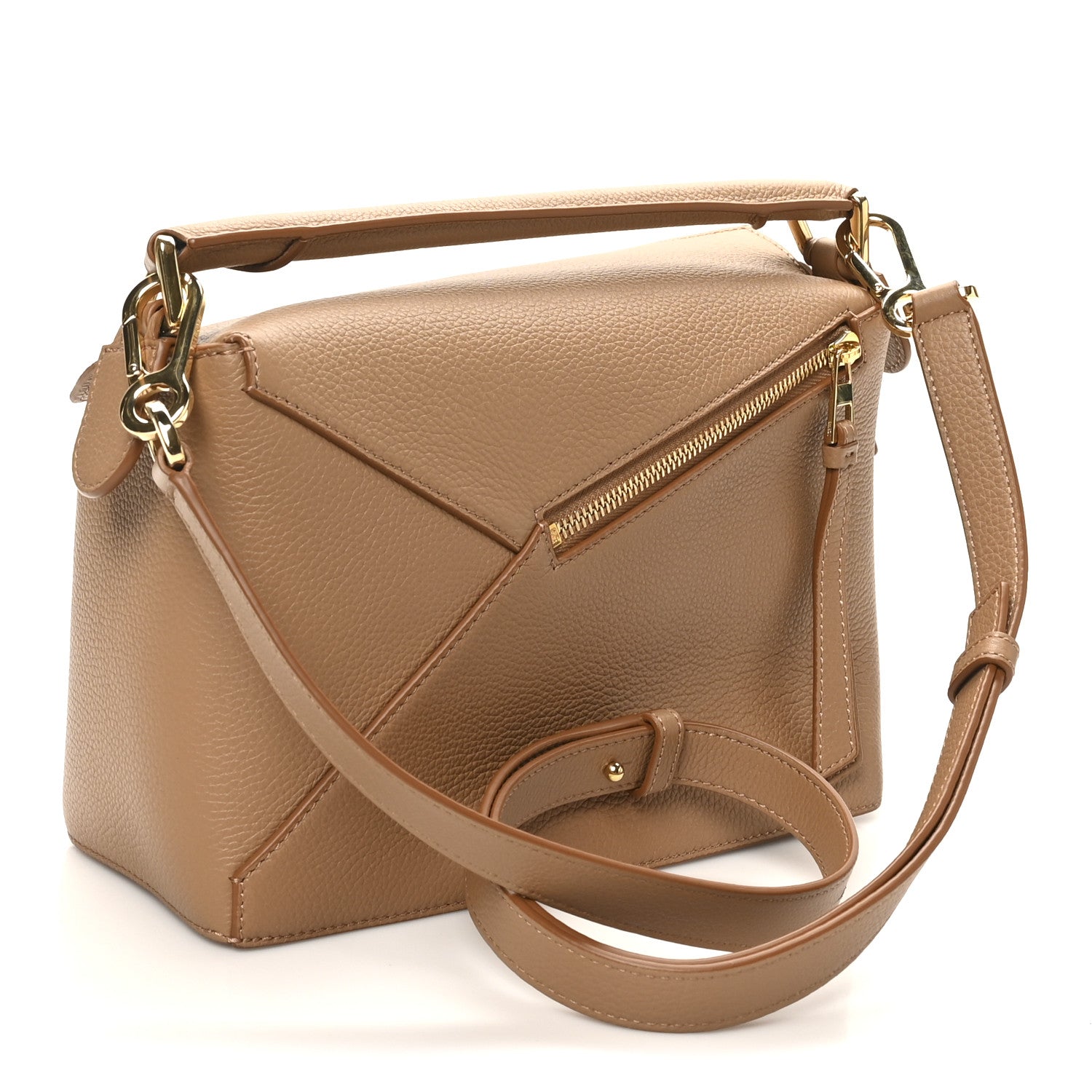 Loewe Grained Calfskin Small Puzzle Edge Bag Toffee 3 of 9