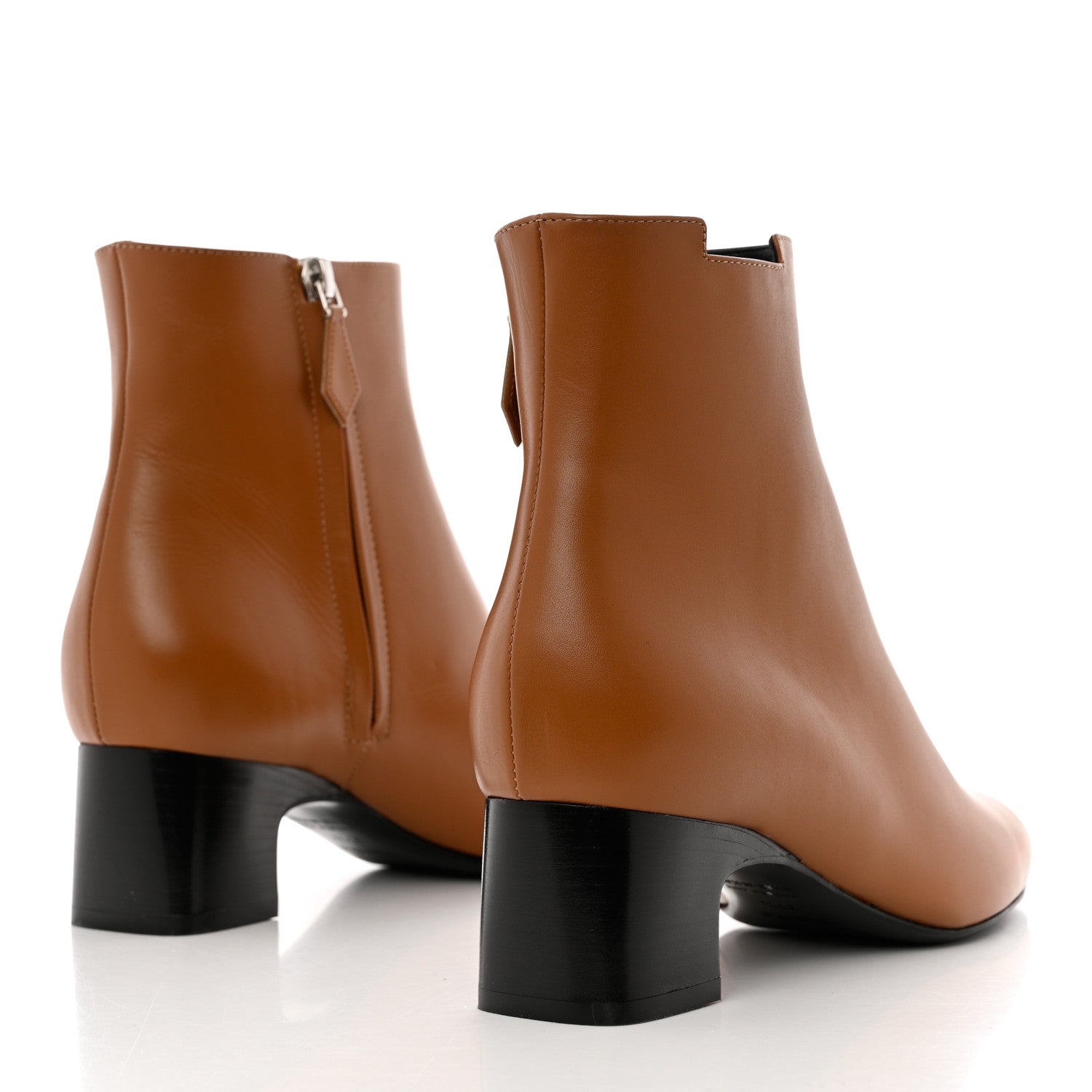 Hermes Calfskin Demarche Ankle Boots 37.5 Beige Dore 4 of 9