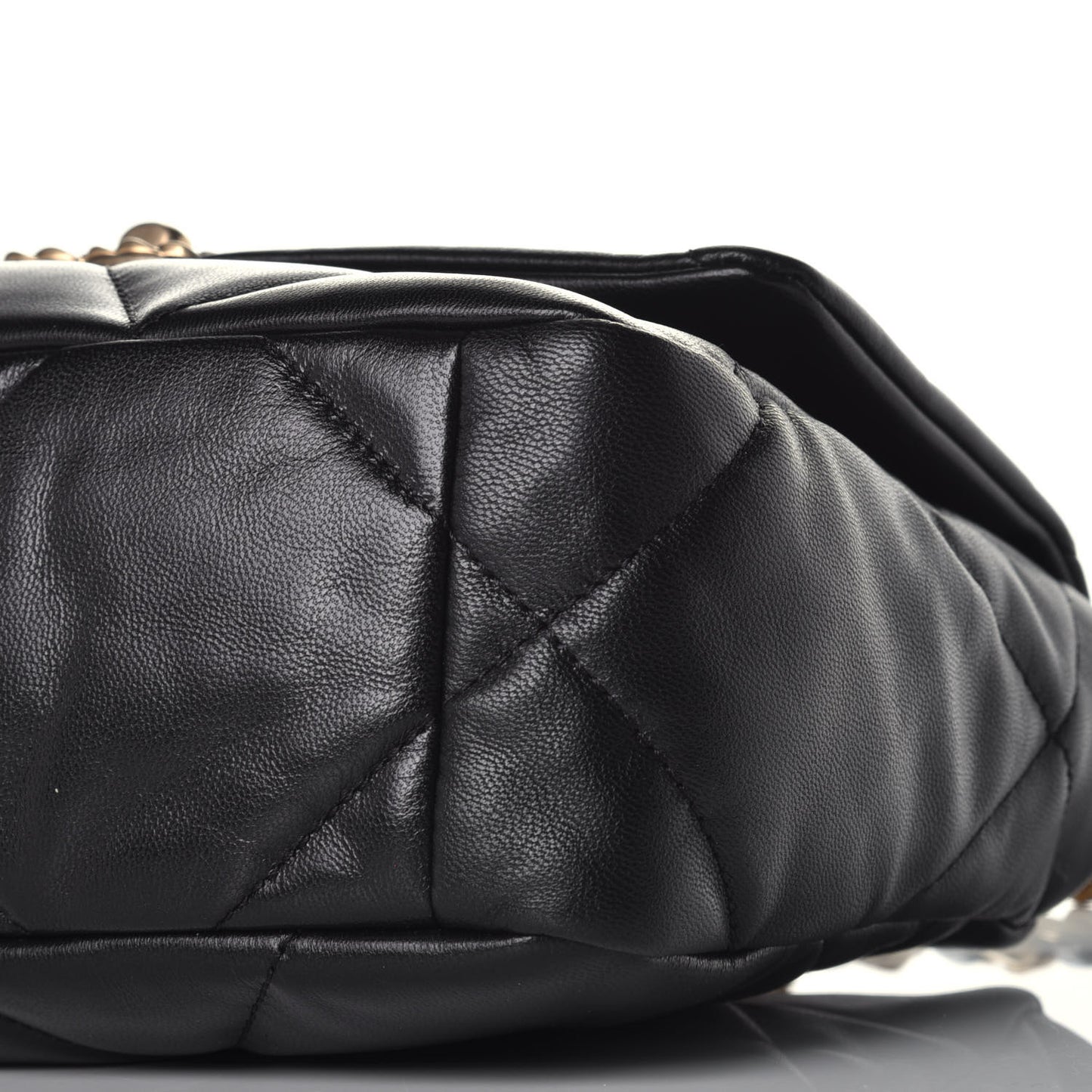 Goatskin Quilted Medium Chanel 19 Flap Black