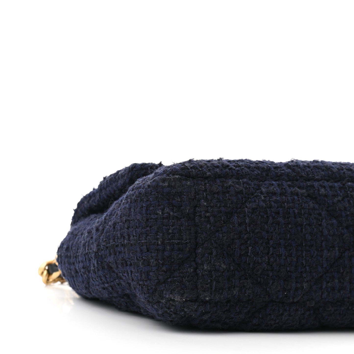 Tweed Quilted Large Chanel 19 Flap Navy Blue