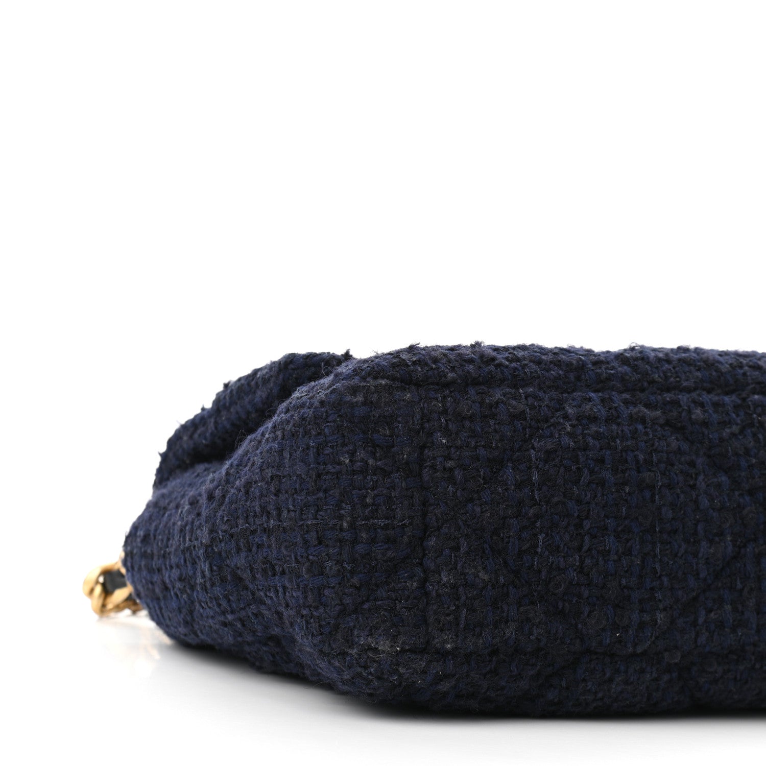 Chanel Tweed Quilted Large Chanel 19 Flap Navy Blue 9 of 10