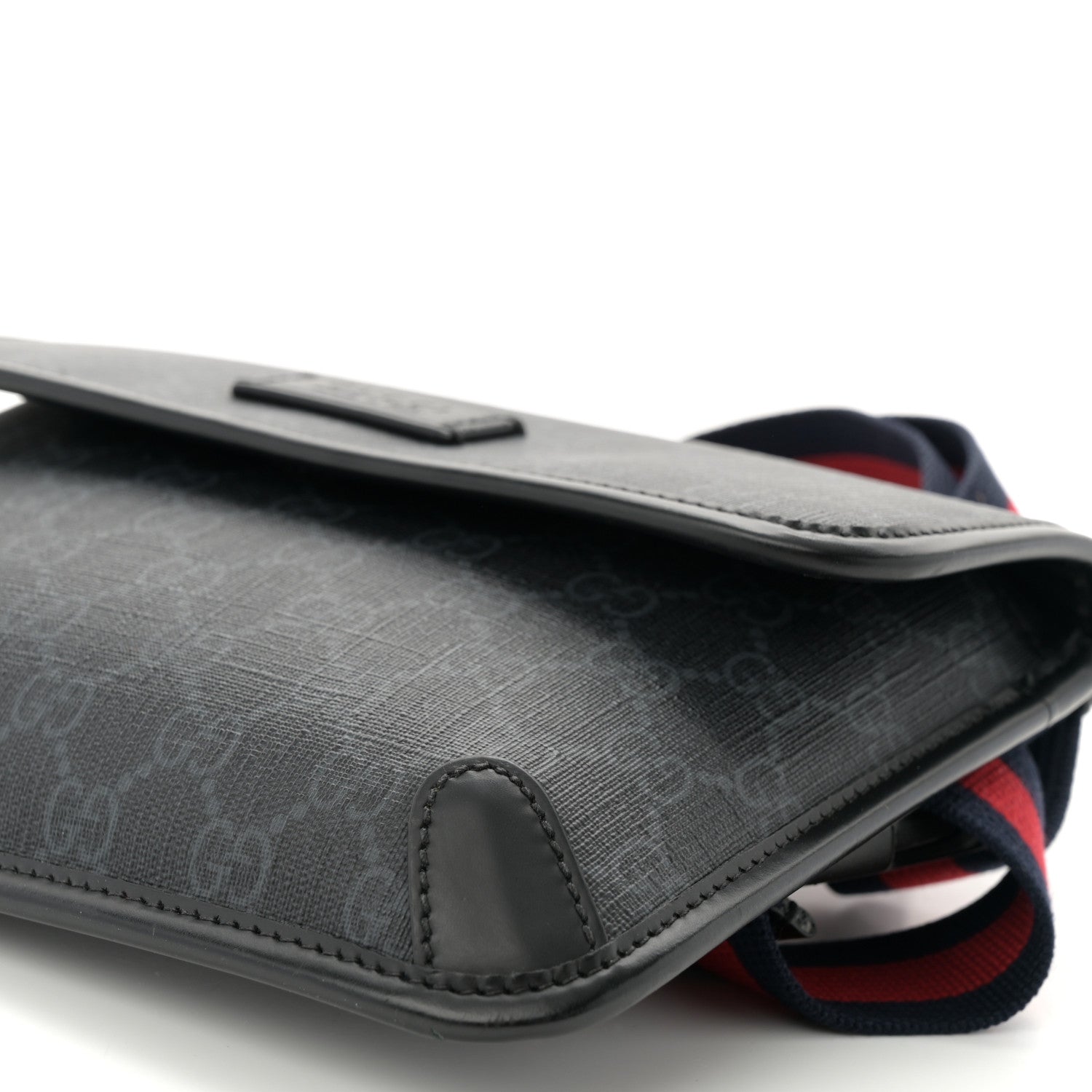 Gucci GG Supreme Monogram Web Slim Belt Bag Black Grey 10 of 10