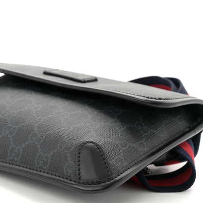 Gucci GG Supreme Monogram Web Slim Belt Bag Black Grey 10 of 10