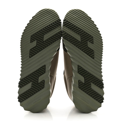 Hermes Technical Jersey Goatskin Suede Goatskin Bouncing Sneakers 39 Vert Toundra Vert Foret 5 of 9
