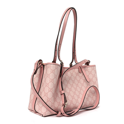 Gucci GG Supreme Monogram Emblem Medium Tote Bag Light Pink 2 of 10