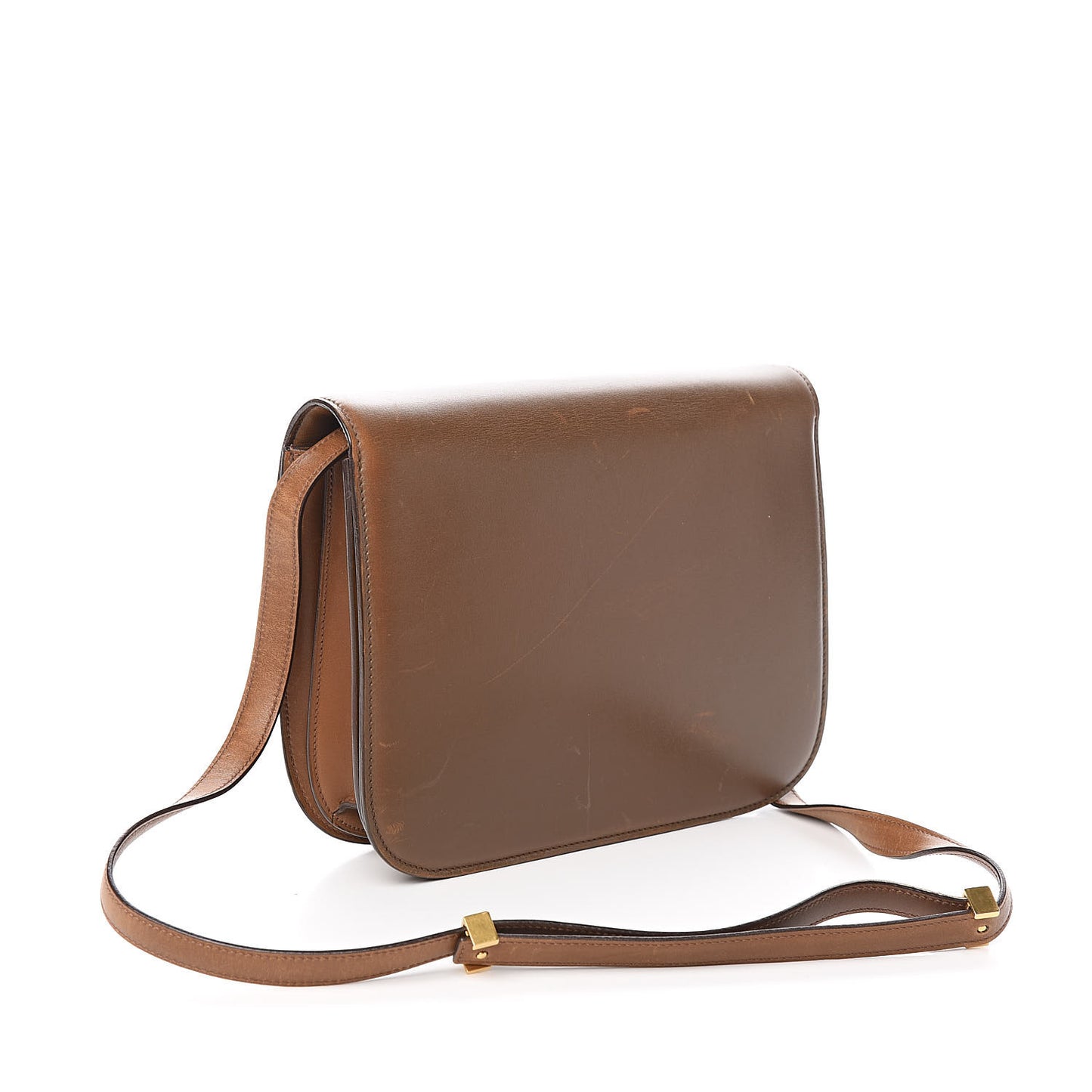 Box Calfskin Medium Classic Box Flap Bag Camel
