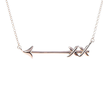 Tiffany 18K Rose Gold Small Paloma's Graffiti Arrow Pendant Necklace 4 of 8