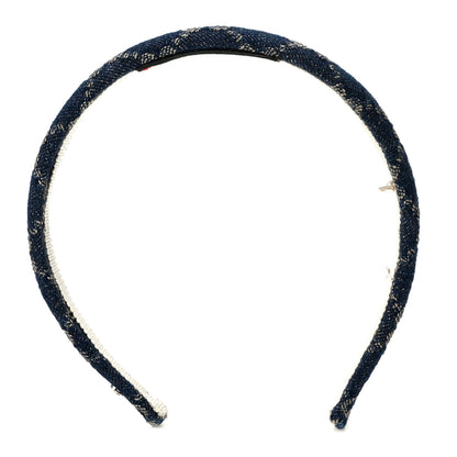 Gucci Denim Monogram Headband Blue 1 of 9