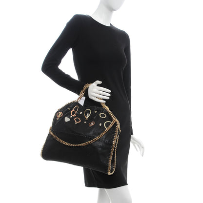 Stella McCartney Embellished Shaggy Deer Falabella Fold Over Tote Black 3 of 11