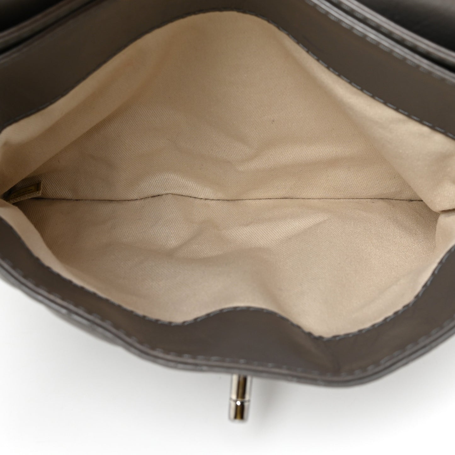 Aged Calfskin Medium Lady Pearly Flap Grey