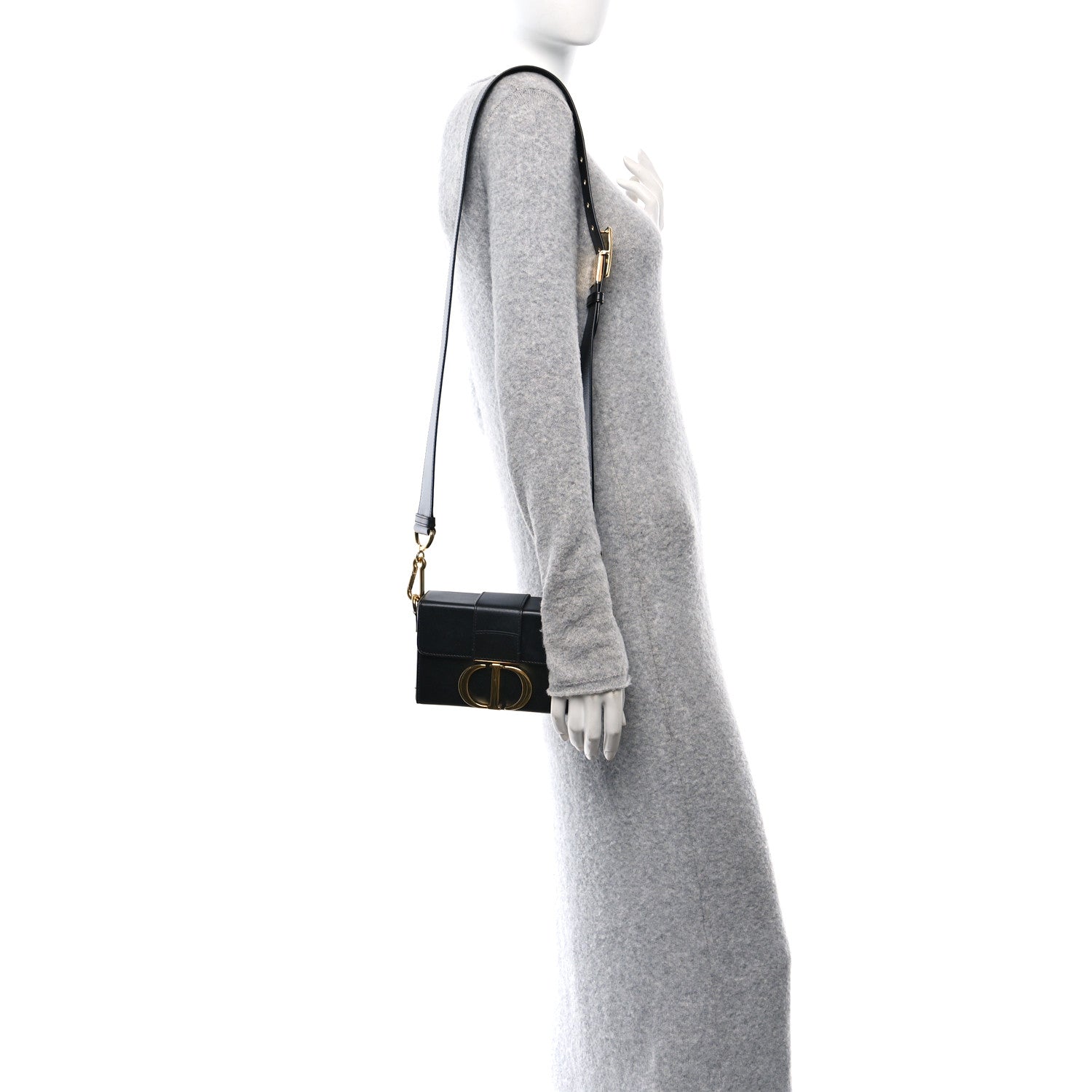 Christian Dior Box Calfskin 30 Montaigne Box Bag Black 2 of 13