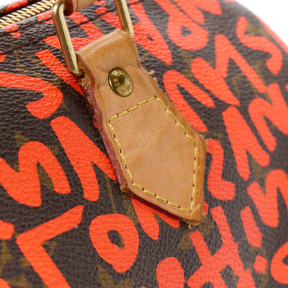 Louis Vuitton Monogram Graffiti Speedy 30 Orange 17 of 17