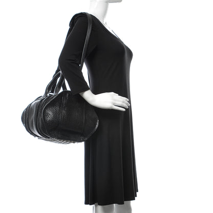 Alexander Wang Pebbled Lambskin Inside Out Rocco Black 2 of 8
