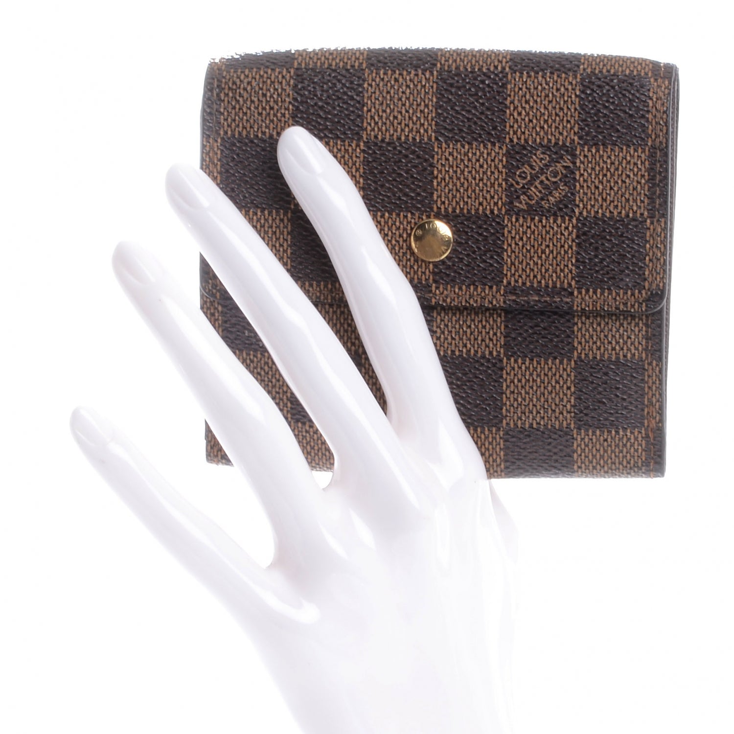 Louis Vuitton Damier Ebene Elise Wallet 2 of 7