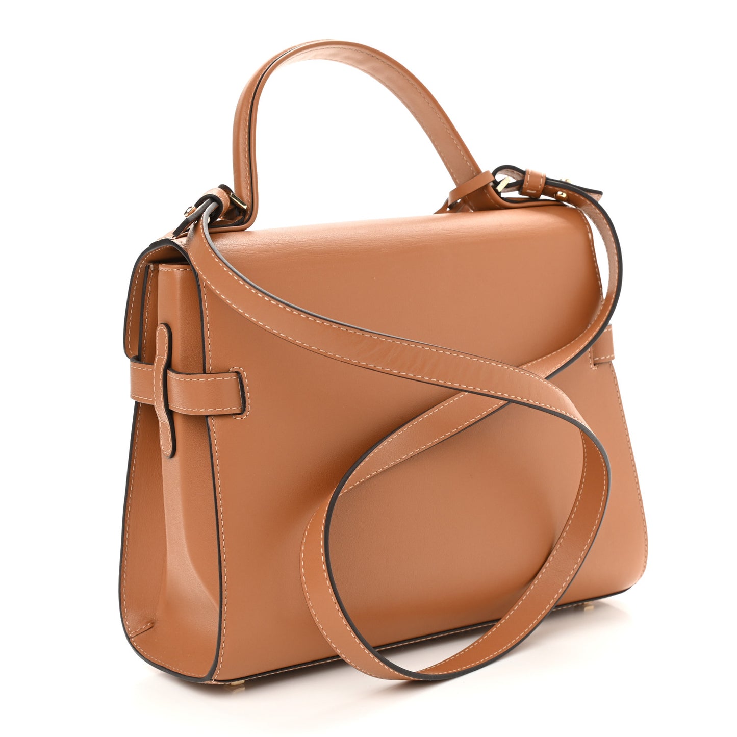 Calfskin MM Tempete Satchel Camel