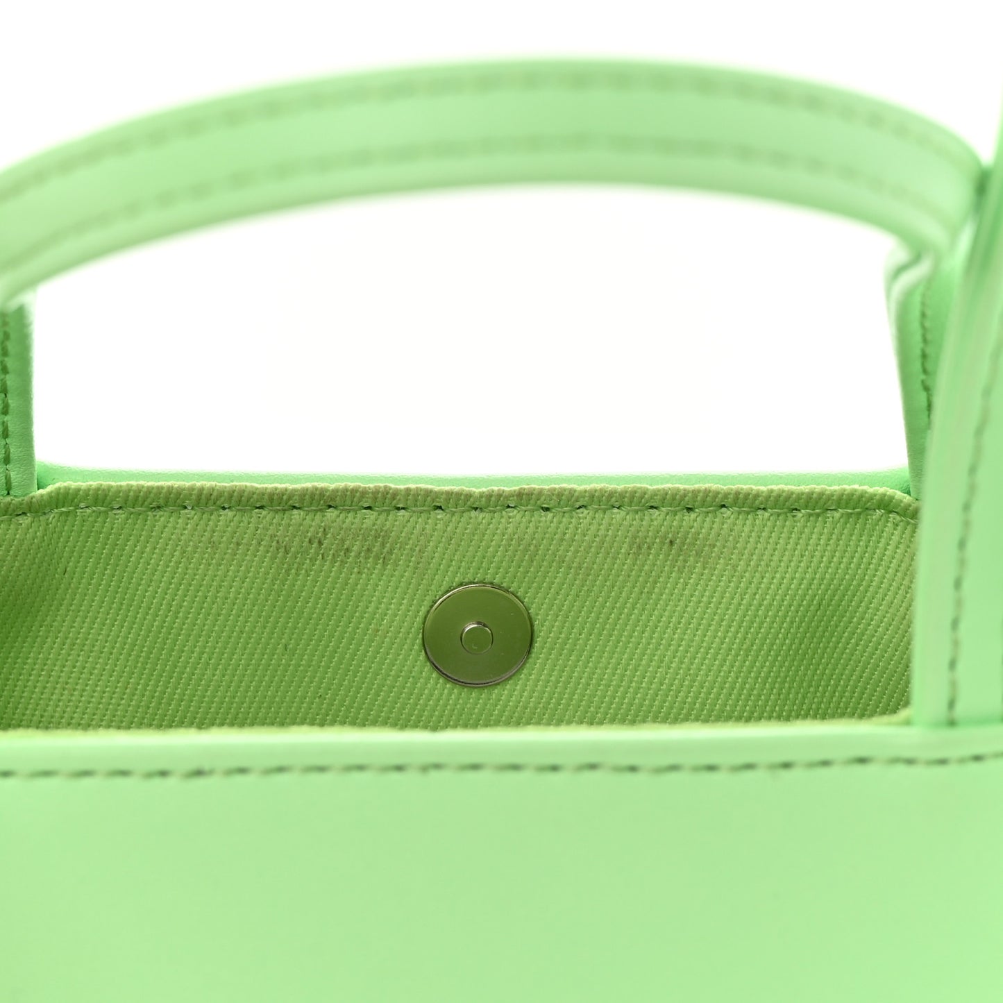 Vegan Leather Small Shopping Bag Double Mint