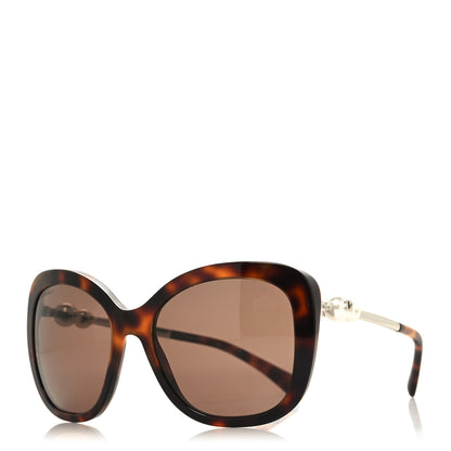 Chanel Acetate Pearl Winter Butterfly Sunglasses 5339-H Tortoise 1 of 8