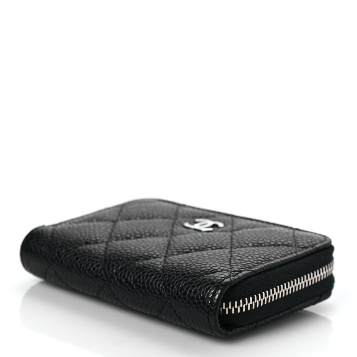 Chanel Caviar Quilted Zip Coin Purse Black 8 of 8