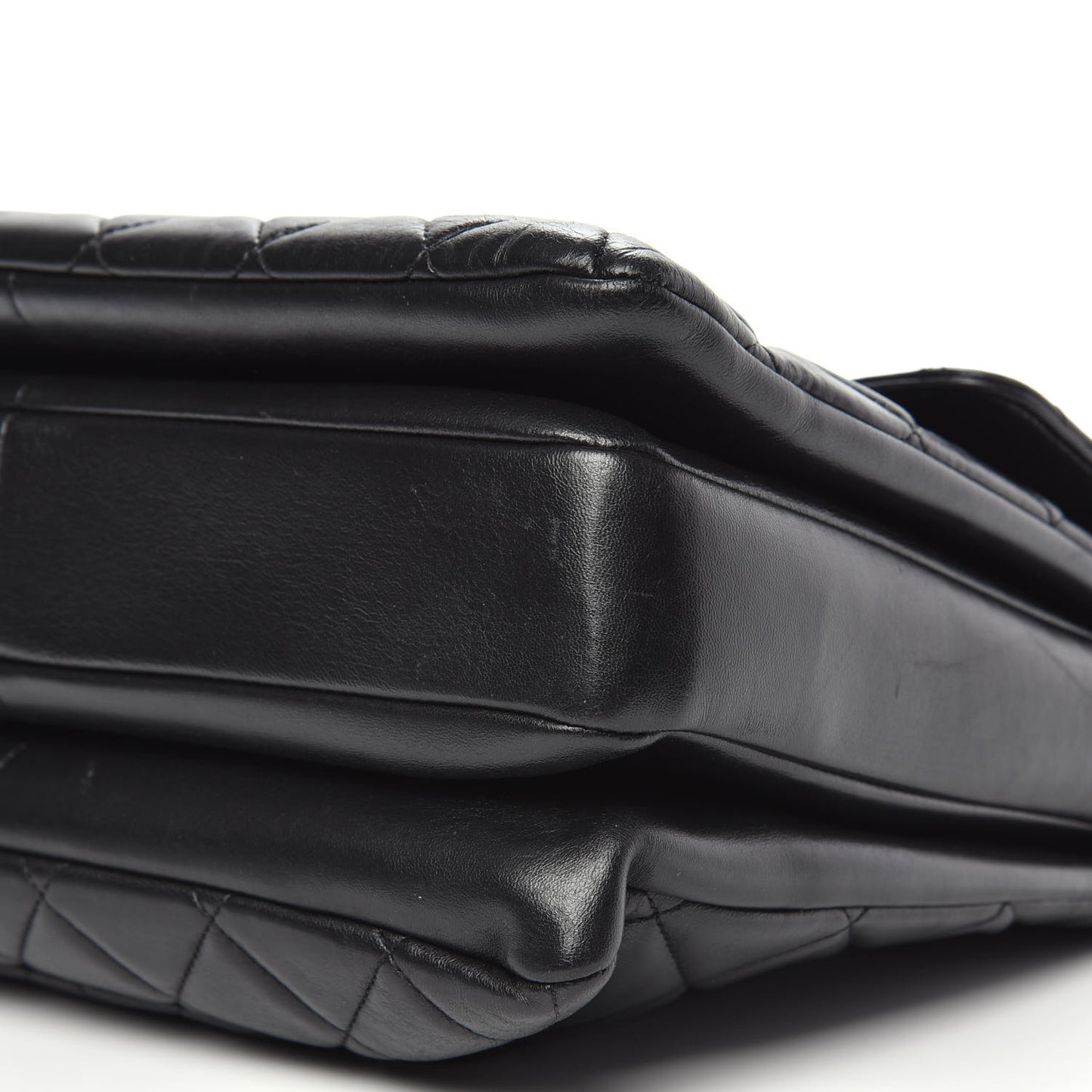 Lambskin Quilted Large Trendy CC Dual Handle Flap Bag Black