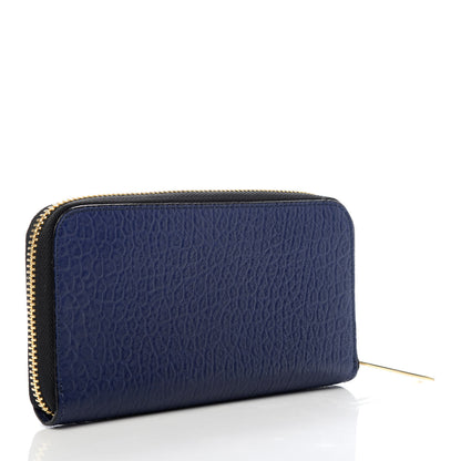 Burberry Heritage Grain Zip Around Wallet Blue 3 of 7