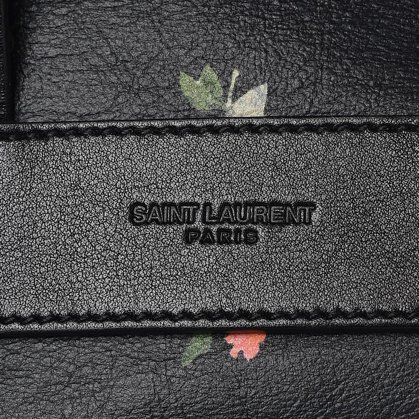 Calfskin Prairie Flower Printed Festival Backpack Black Multicolor