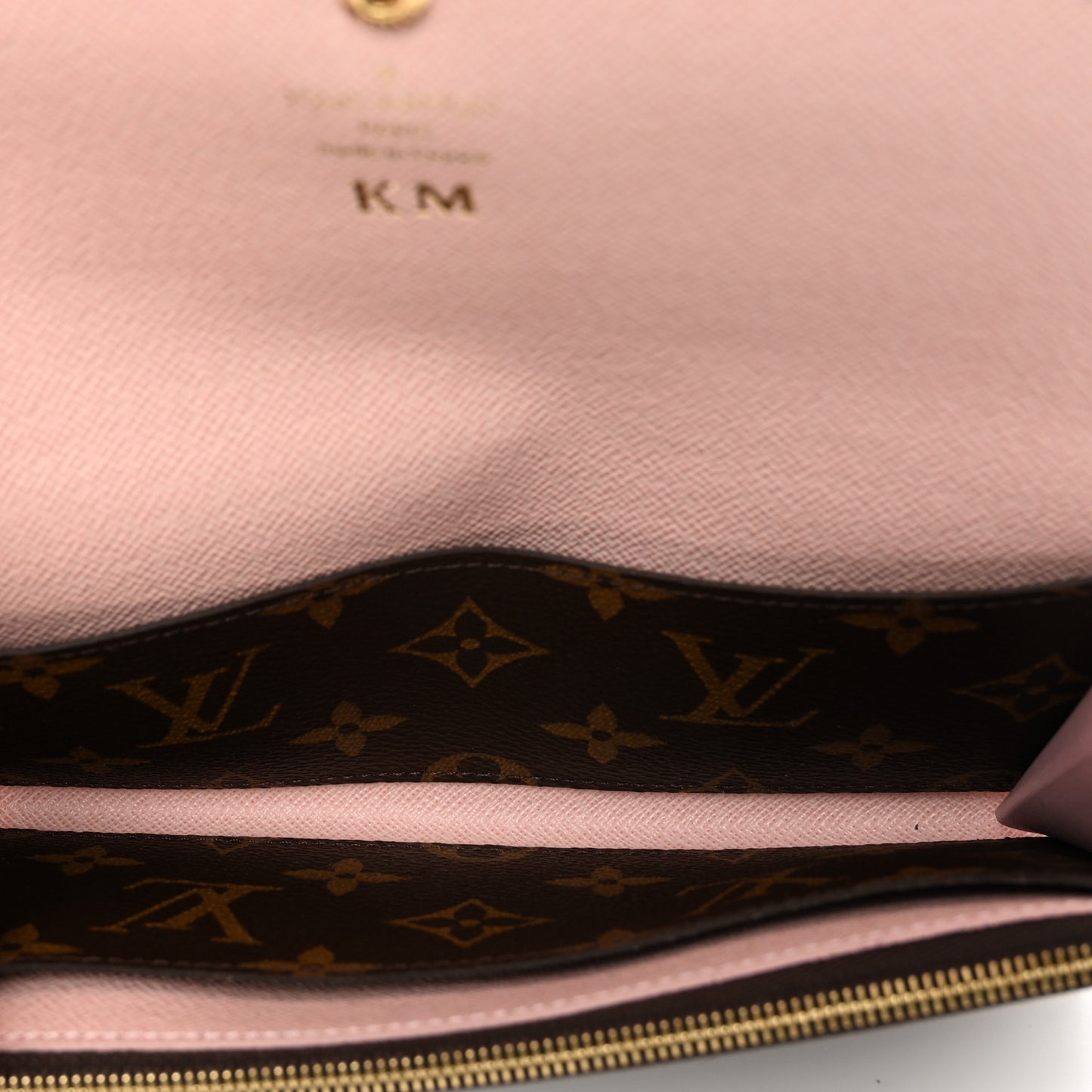 Monogram Emilie Wallet Rose Ballerine