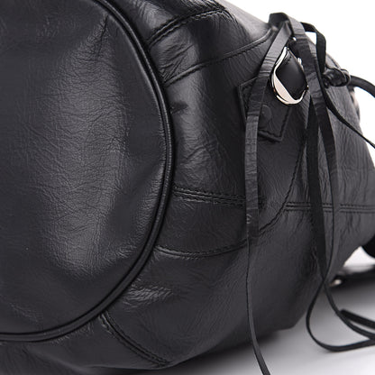 Balenciaga Matte Goatskin Rubber Covered Classic Hardware Mini Pompon Black 9 of 10