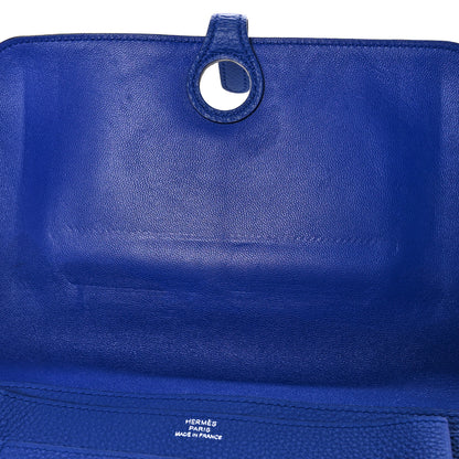 Hermes Togo Dogon Duo Wallet Bleu Electrique 12 of 13