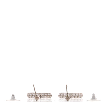 Chanel Baguette Crystal CC Drop Earrings Silver 3 of 5