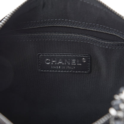 Chanel Calfskin Chain Signature Bowling Bag Black 5 of 9