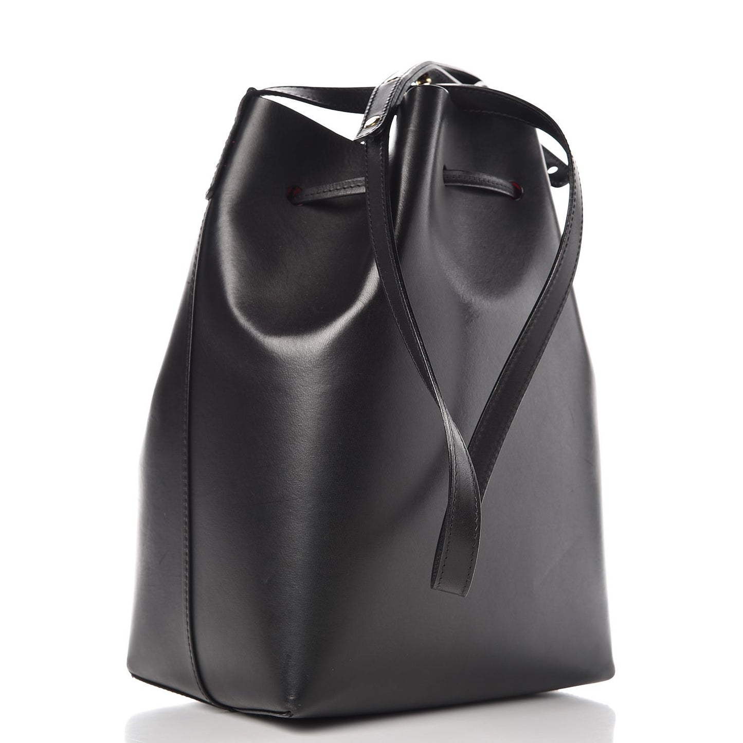 Calfskin Bucket Bag Black Flamma