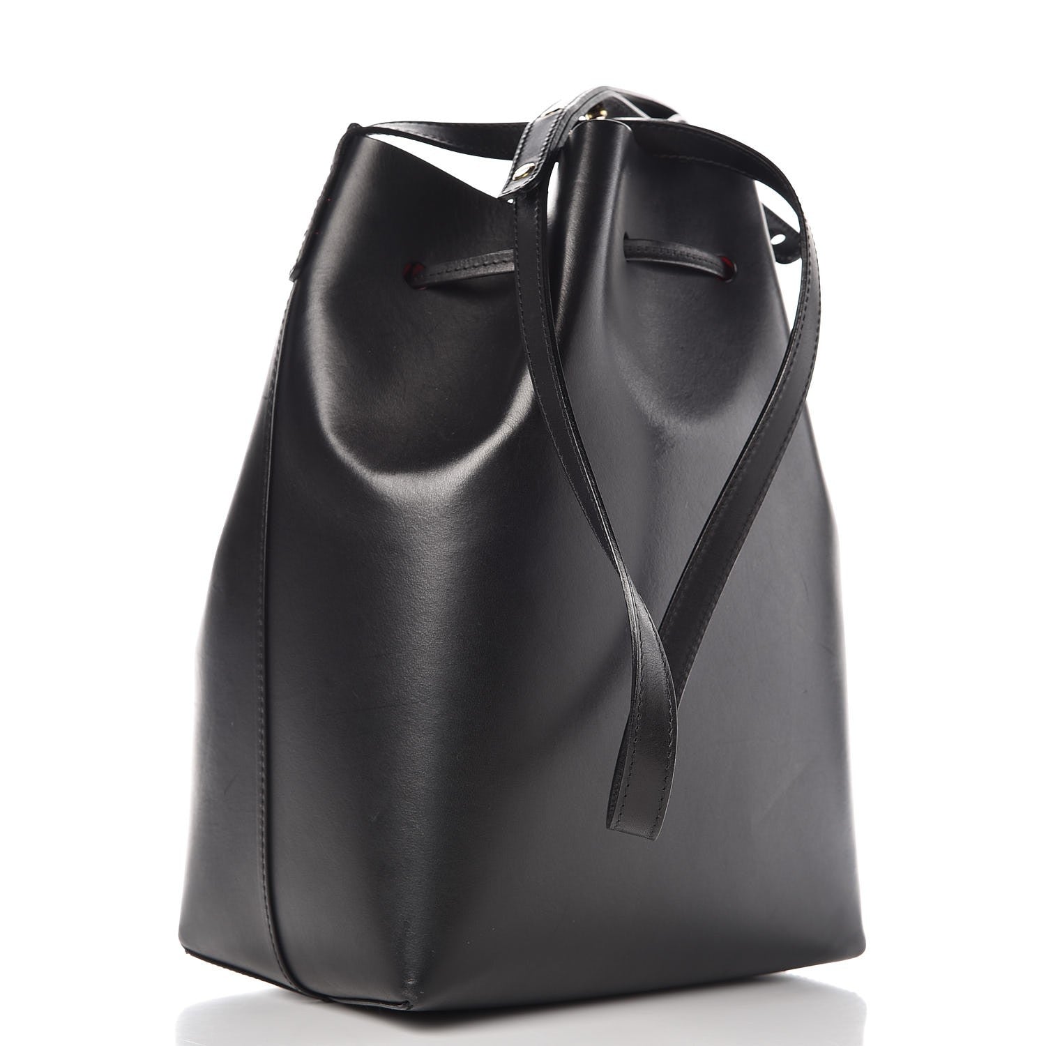 Mansur Gavriel Calfskin Bucket Bag Black Flamma 3 of 13