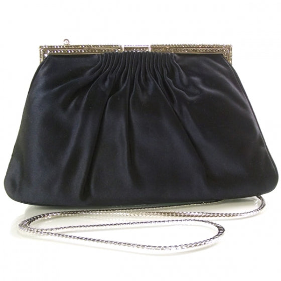 Satin Evening Bag Navy