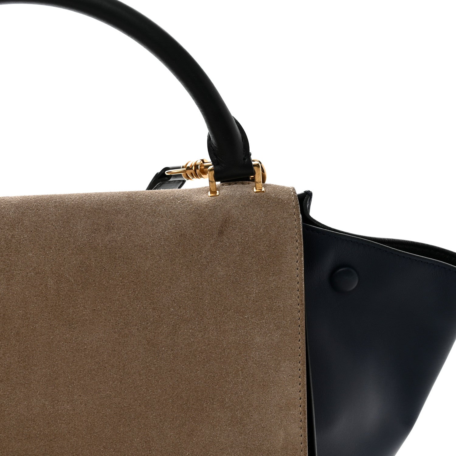 Celine Calfskin Suede Medium Tri-Color Trapeze Grey 13 of 18