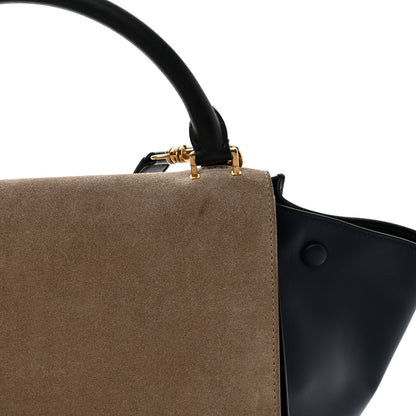 Celine Calfskin Suede Medium Tri-Color Trapeze Grey 13 of 18