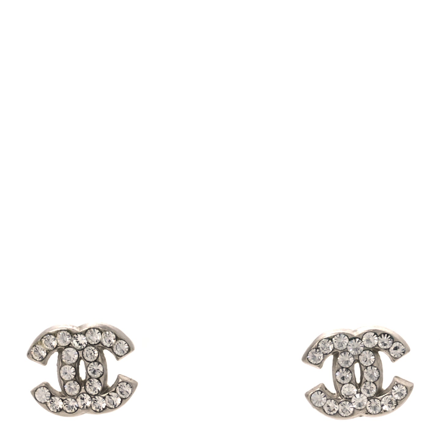 Crystal Mini Timeless CC Earrings Silver