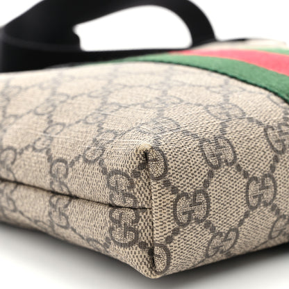 Gucci GG Supreme Monogram Web Messenger Bag Black 9 of 14