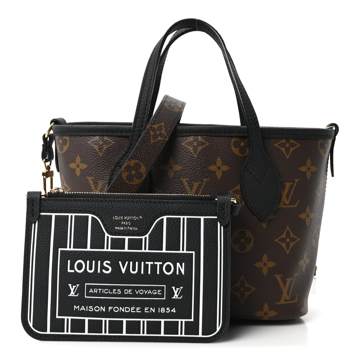 Louis Vuitton Monogram Neverfull Inside Out Bandouliere BB Black 3 of 11
