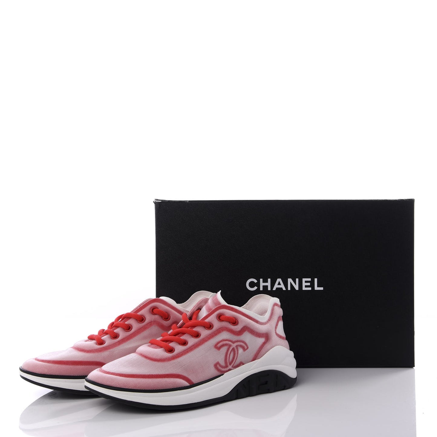 Lycra Fabric CC Sneakers 38 White Red