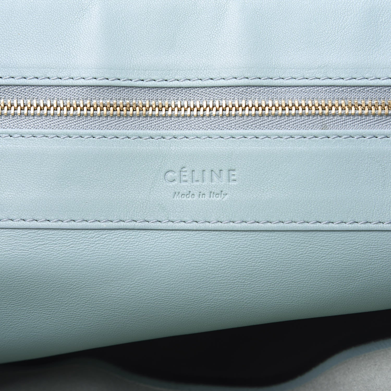 Celine Lambskin Horizontal Bi-Color Cabas Black Glacier 6 of 11