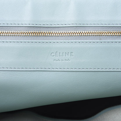 Celine Lambskin Horizontal Bi-Color Cabas Black Glacier 6 of 11