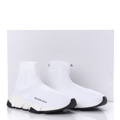 Balenciaga Neoprene Knit Womens Speed Sneakers 37 White Black 9 of 9