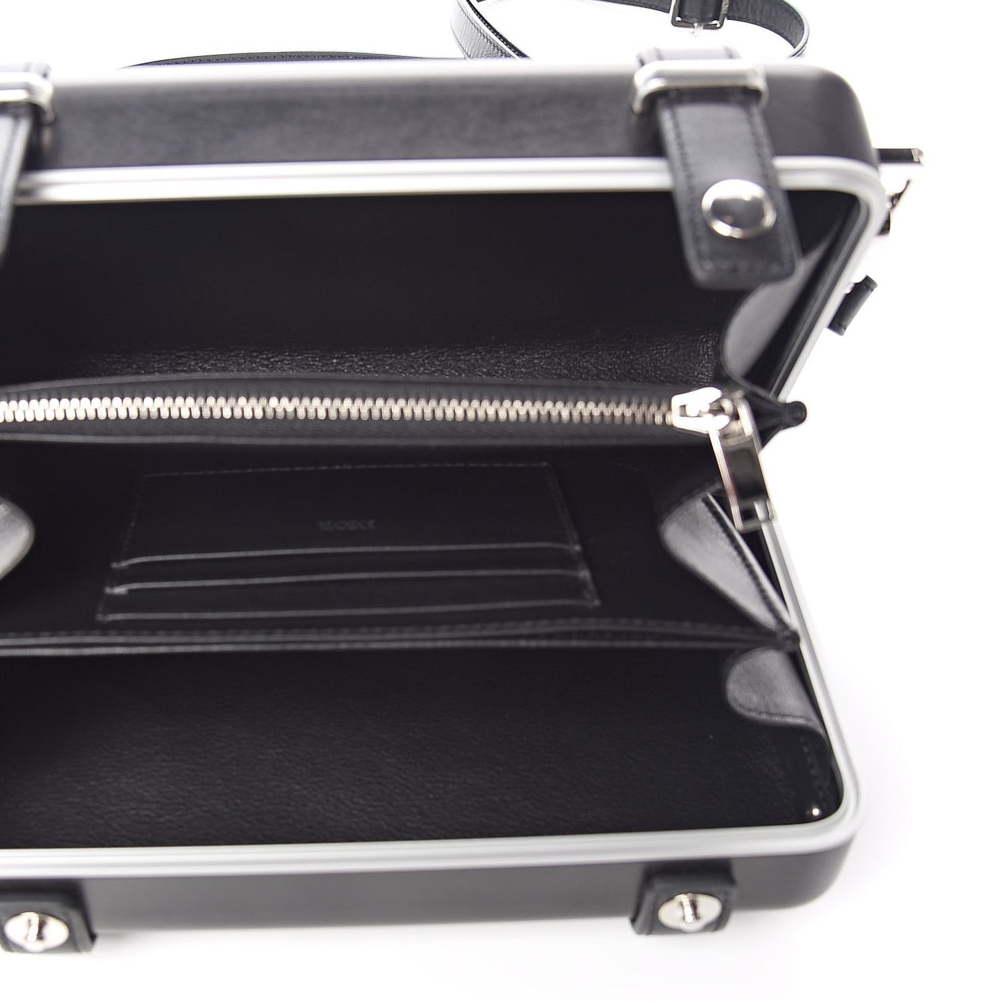 X RIMOWA Aluminum Personal Clutch On Strap Black