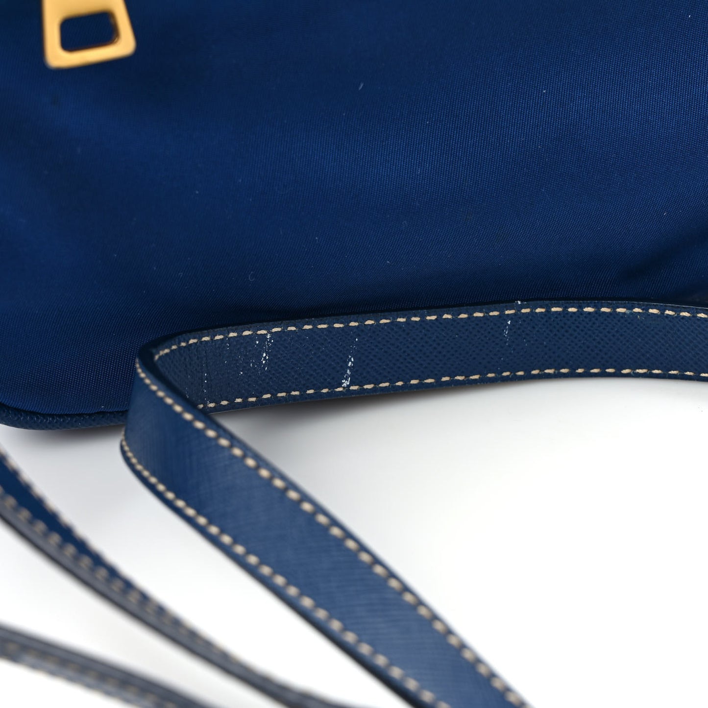 Tessuto Nylon Saffiano Small Messenger Bag Blue