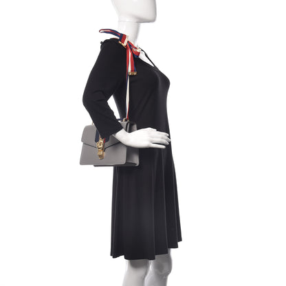 Gucci Calfskin Small Sylvie Shoulder Bag Deep Grey 2 of 9