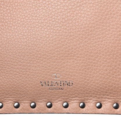 Valentino Garavani Pebbled Calfskin Large Rockstud Zip Pouch Skin Sorbet 7 of 7