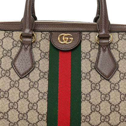 Gucci GG Supreme Monogram Web Medium Ophidia Boston Brown 8 of 10