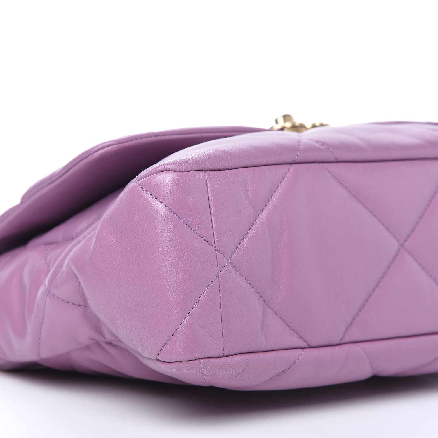 Chanel Goatskin Quilted Large Chanel 19 Flap Purple 6 of 10