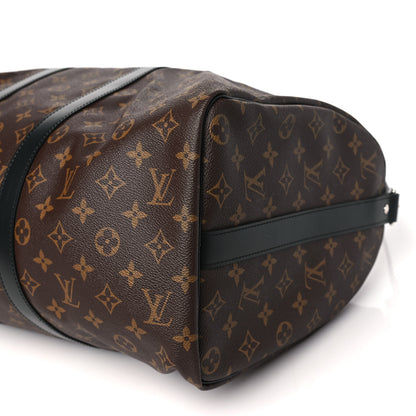 Louis Vuitton Monogram Macassar Keepall Bandouliere 45 8 of 8